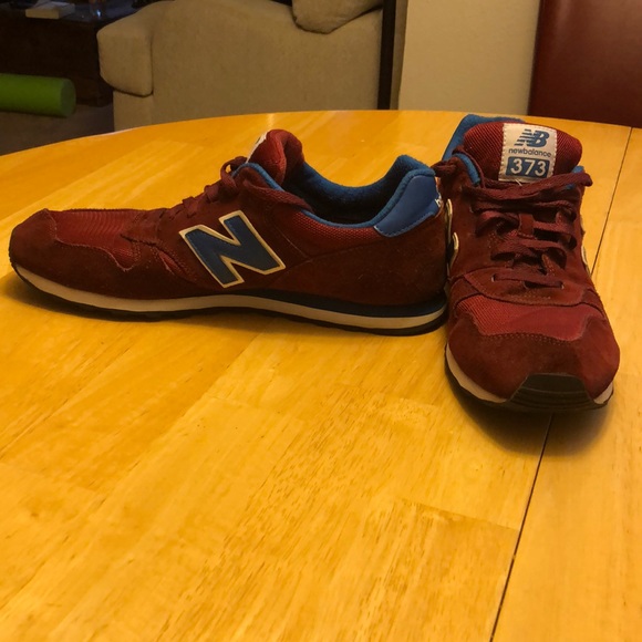 New Balance Other - New Balance 373 Running Shoe Red Blue Men Size 12